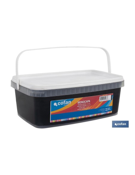 PINTURA PLÁSTICA MONOCAPA Negro (2,5 LT)