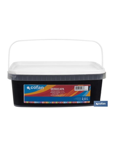 PINTURA PLÁSTICA MONOCAPA Negro (2,5 LT)