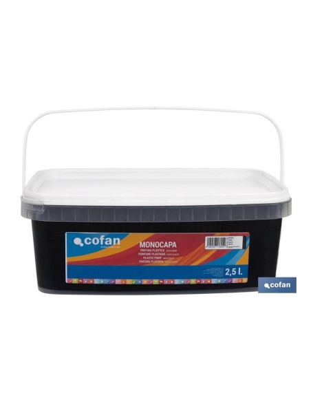 PINTURA PLÁSTICA MONOCAPA Negro (2,5 LT)
