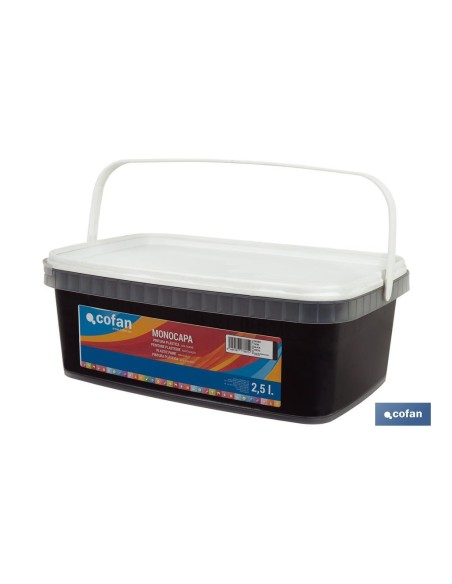 PINTURA PLÁSTICA MONOCAPA Negro (2,5 LT)