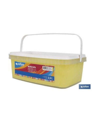PINTURA PLÁSTICA MONOCAPA Amarillo Limón (2,5 LT)