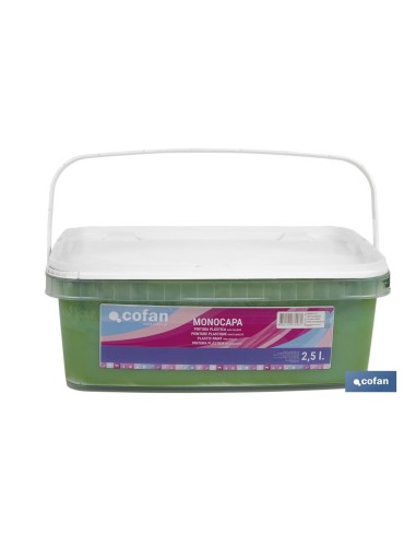 PINTURA PLÁSTICA MONOCAPA Verde Yuca (2,5 LT)