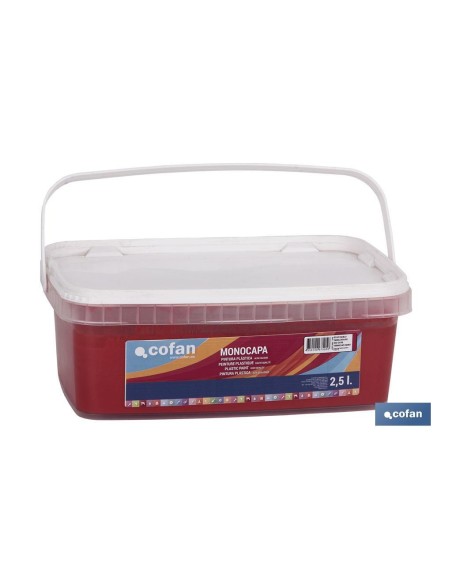 PINTURA PLÁSTICA MONOCAPA Rojo Diablo (2,5 LT)