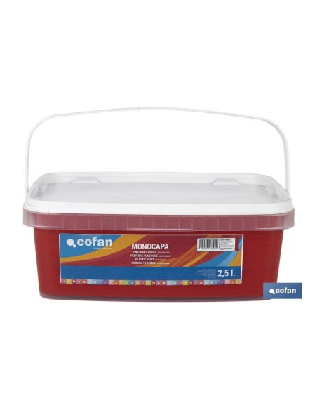 PINTURA PLÁSTICA MONOCAPA Rojo Diablo (2,5 LT)