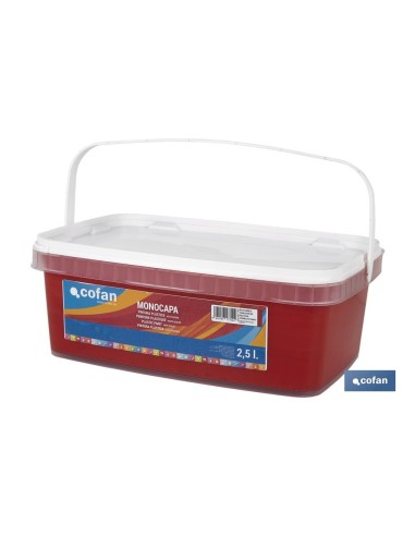 PINTURA PLÁSTICA MONOCAPA Rojo Diablo (2,5 LT)