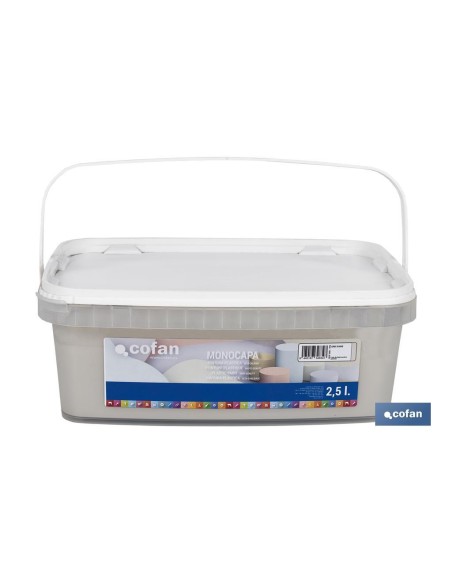 PINTURA PLÁSTICA MONOCAPA GRIS SUAVE 2,5 L