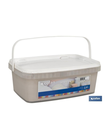 PINTURA PLÁSTICA MONOCAPA GRIS 2,5 L
