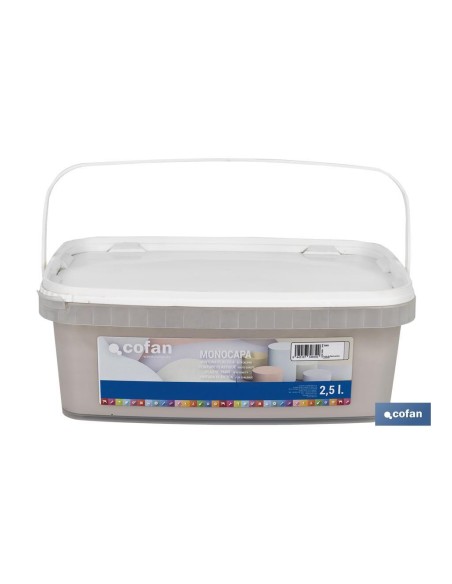 PINTURA PLÁSTICA MONOCAPA GRIS 2,5 L