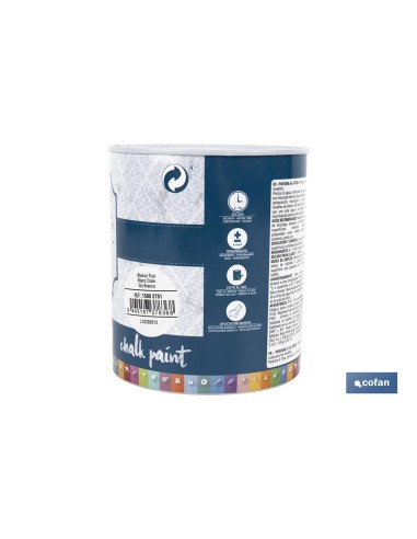 PINTURA A LA TIZA, CHALK PAINT, BLANCO TIZA 750 ML