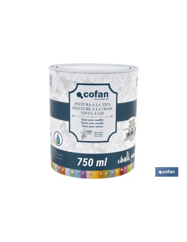 PINTURA A LA TIZA, CHALK PAINT, BLANCO ALGODÓN 750 ML