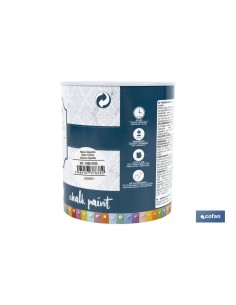 PINTURA A LA TIZA, CHALK PAINT, BLANCO ALGODÓN 750 ML 2