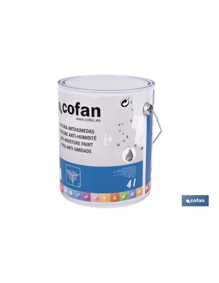 PINTURA ANTIHUMEDAD SINTÉTICA (4 L) BLANCO SATINADO