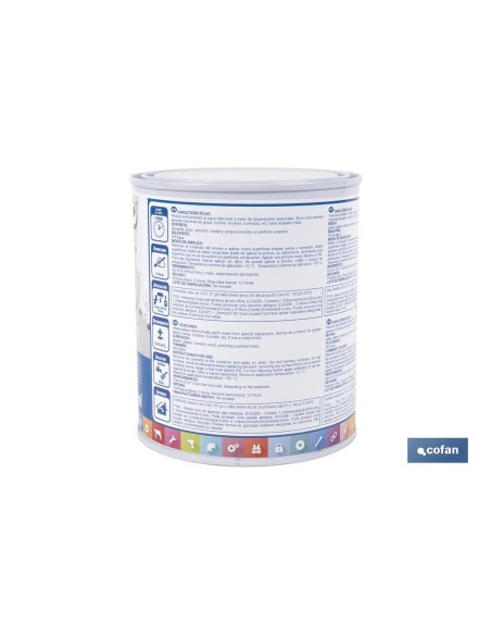 PINTURA ANTIHUMEDAD AL AGUA (750 ML) BLANCO MATE