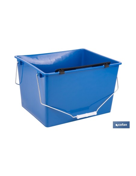 CUBETA 16 L. AZUL CON REJILLA 2 ASAS