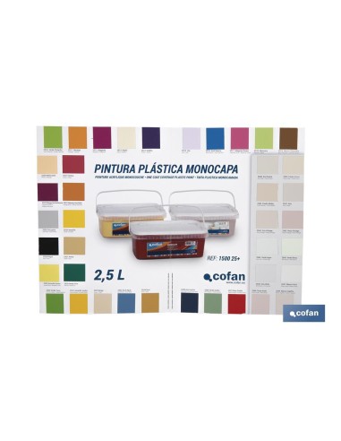 CARTA DE COLORES PINTURA PLASTICA MONOCAPA