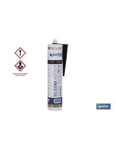 SILICONA ACETICA UNIVERSAL 280 ML NEGRO