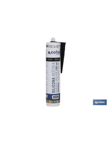 SILICONA ACETICA UNIVERSAL 280 ML NEGRO