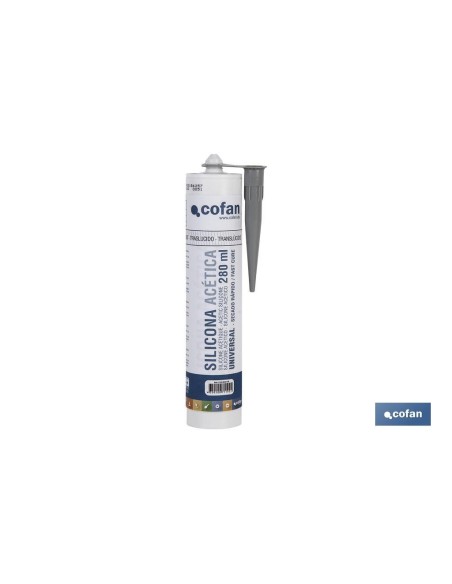 SILICONA ACÉTICA UNIVERSAL 280 ML TRANSLÚCIDO