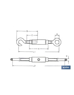 TENSOR TUBULAR GANCHO-ANILLA M-12 venta unitaria 2