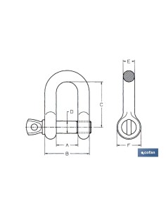 GRILLETE RECTO M-18 ZINCADO 2