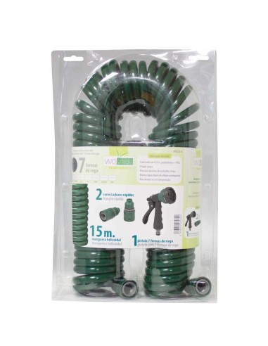 MANGUERA HELICOIDAL 15MTS. EVA C/PISTOLA DE 5 FORMAS