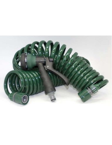 MANGUERA HELICOIDAL 15MTS. EVA C/PISTOLA DE 5 FORMAS