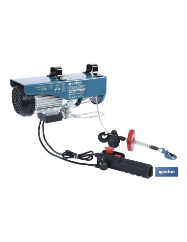 POLIPASTO ELÉCTRICO 1800 W 600/1200 KG ELEVACIÓN 10/20 M