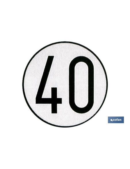 PLACA DE VELOCIDAD HOMOLOGADA 40