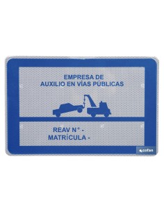 PLACA V-24 PARA GRÚA DE SERVICIO DE AUXILIOS EN CARRETERA