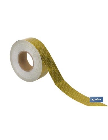 ROLLO RETROREFLECTANTE CONTINUO - 50M AMARILLO
