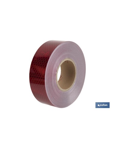 ROLLO RETROREFLECTANTE CONTINUO - 50M ROJO