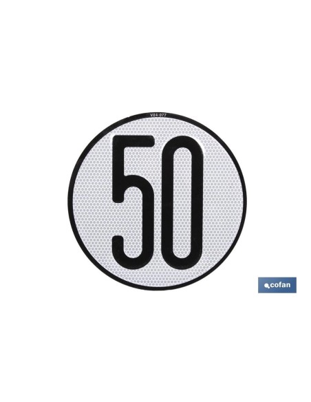 PLACA DE VELOCIDAD HOMOLOGADA 50