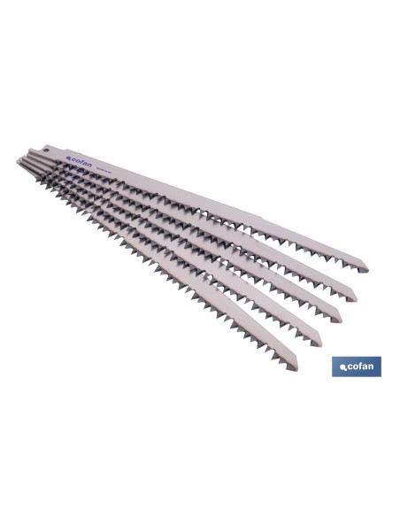 HOJA DE SIERRA DE SABLE (5PCS) HCS 220X4-5 - MADERA