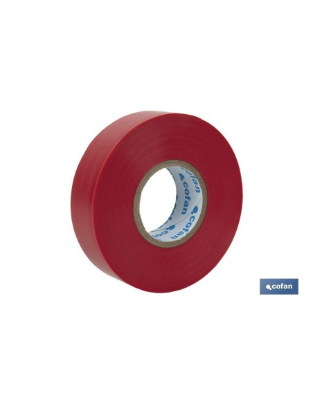 CINTA AISLANTE 180 Micras ROJA 19mmX20 Metros