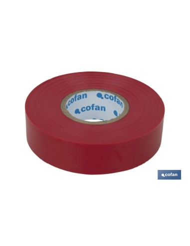 CINTA AISLANTE 180 Micras ROJA 19mmX20 Metros