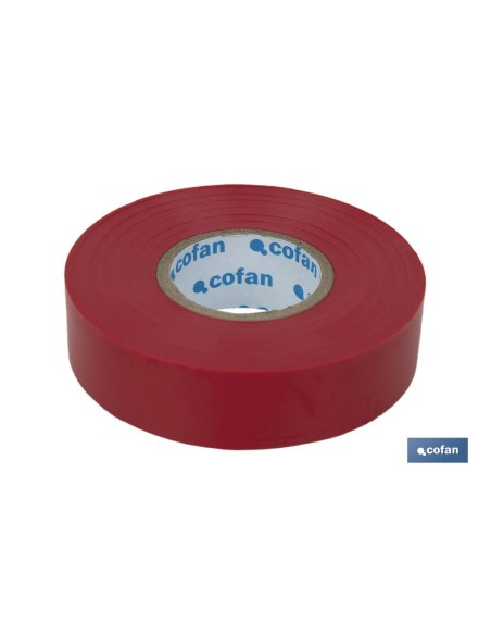 CINTA AISLANTE 180 Micras ROJA 19mmX20 Metros