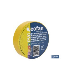 CINTA AISLANTE 180 Micras AMARILLA 19mmX20 Metros venta unitaria
