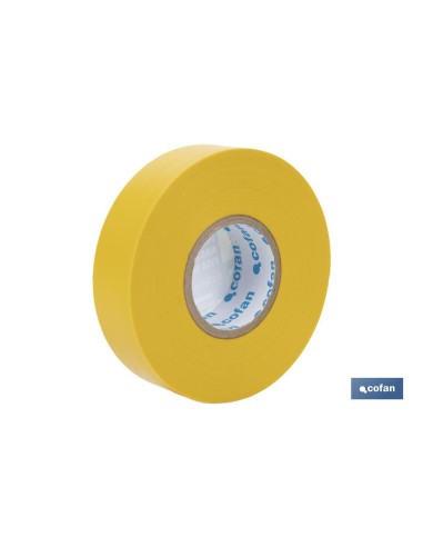 CINTA AISLANTE 180 Micras AMARILLA 19mmX20 Metros venta unitaria