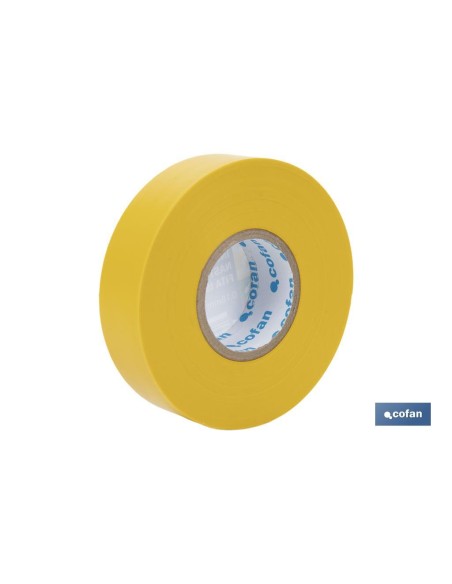 CINTA AISLANTE 180 Micras AMARILLA 19mmX20 Metros venta unitaria