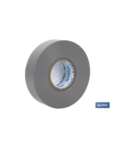 CINTA AISLANTE 180 Micras GRIS 19mmX20 Metros