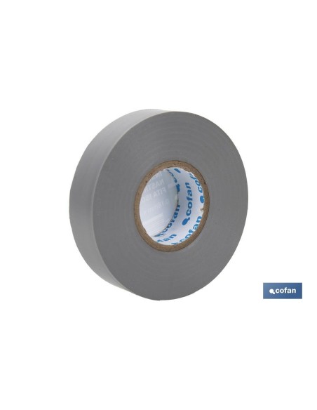 CINTA AISLANTE 180 Micras GRIS 19mmX20 Metros