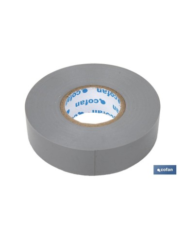 CINTA AISLANTE 180 Micras GRIS 19mmX20 Metros