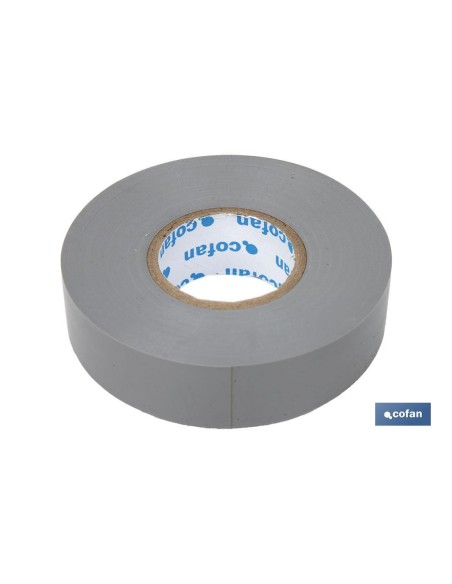 CINTA AISLANTE 180 Micras GRIS 19mmX20 Metros