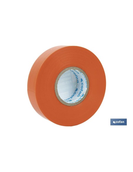 CINTA AISLANTE 180 Micras NARANJA 19mmX20 Metros
