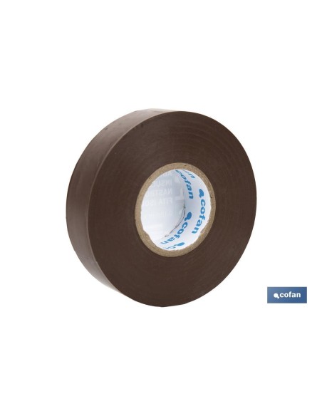 CINTA AISLANTE 180 Micras MARRON 19mmX20 Metros
