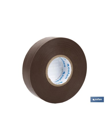 CINTA AISLANTE 180 Micras MARRON 19mmX20 Metros venta unitaria