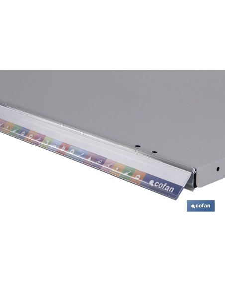 PORTAPRECIOS C/TIRA PARA BANDEJA 1000 X 39 MM