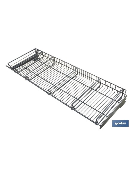 CESTA 5 HUECOS PARA EXPOSITORES 1000X400MM.