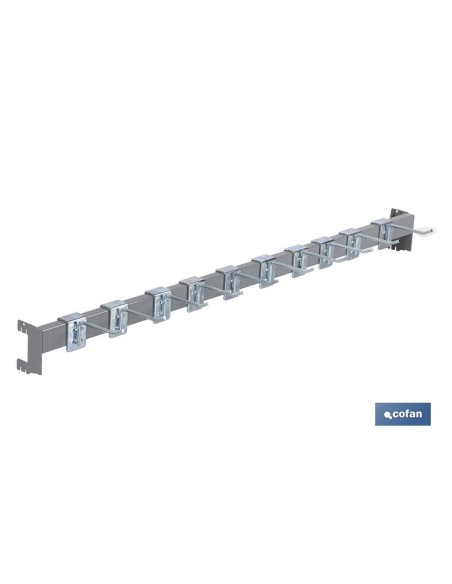 BARRA DE CARGA 1000X40X20MM CON 10 GANCHOS 10CM