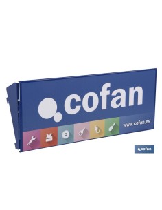 CARTELA CON LOGO COFAN 500X200MM EXP.PERFORADO